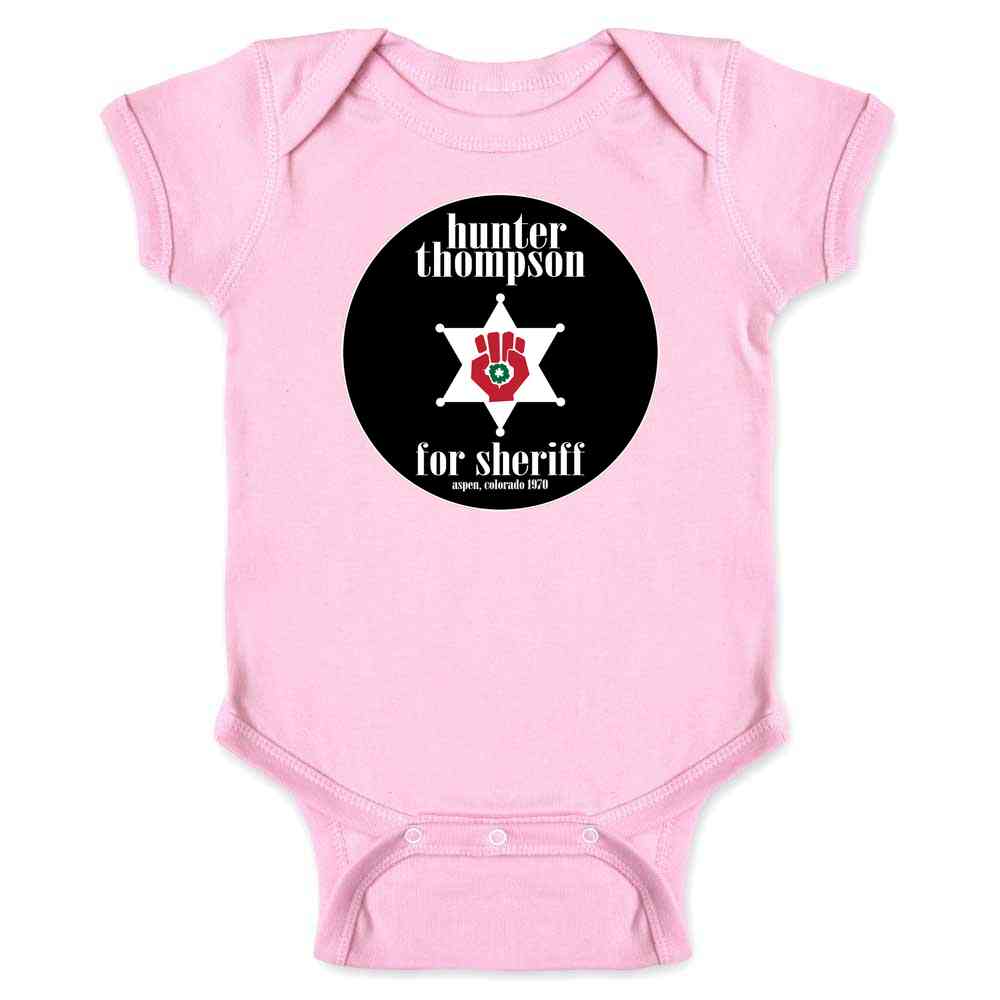 Hunter S Thompson For Sheriff Books Funny Vintage Baby Bodysuit