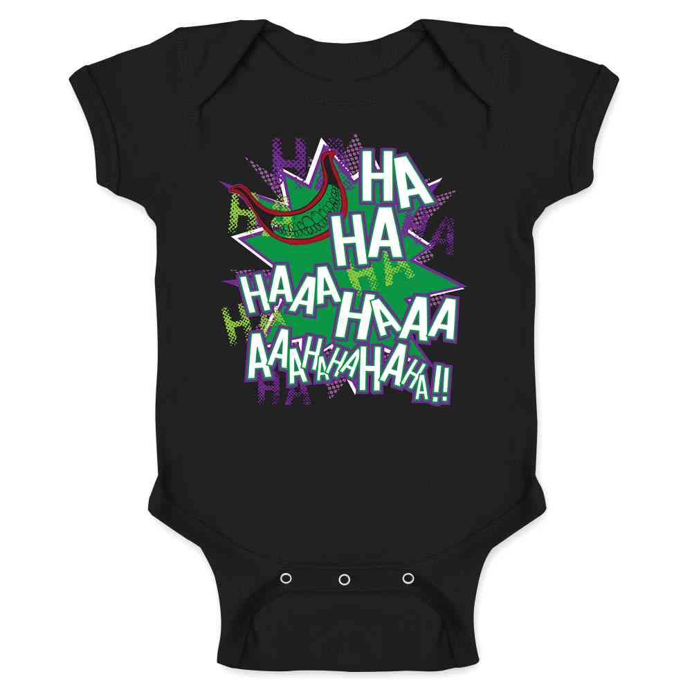 Maniacal Villain Laugh HA HA HA Funny Baby Bodysuit