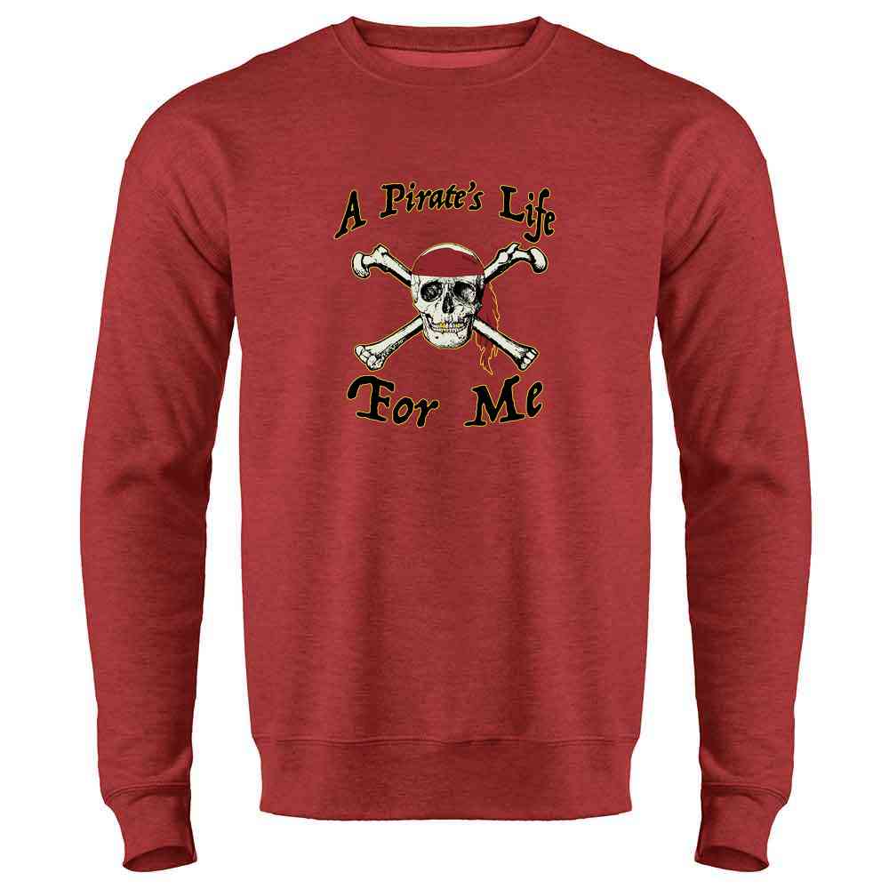 Pop Threads A Pirates Life for Me Skull and Crossbones Long Sleeve Long Sleeve T-Shirt / White / S