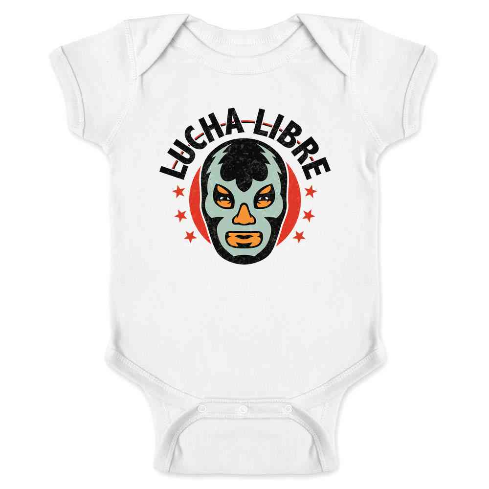 Lucha Libre Retro Mexican Wrestler Wrestling Baby Bodysuit Pop