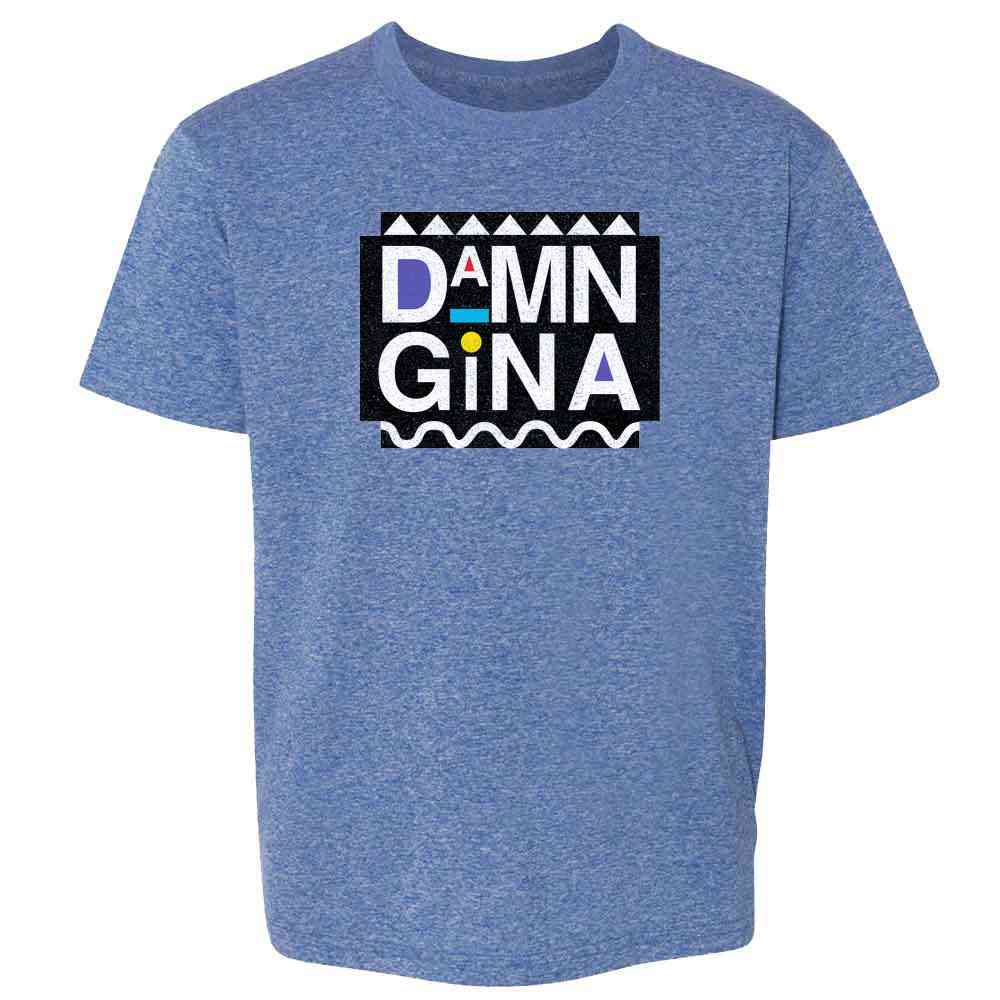 Damn Gina Retro 90s Clothing Funny Kids Youth Tee Gotham Gifts Pop Threads