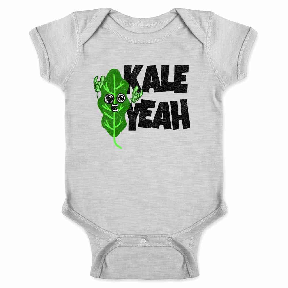 Kale Yeah! Funny Vegan Vegetarian Baby Bodysuit