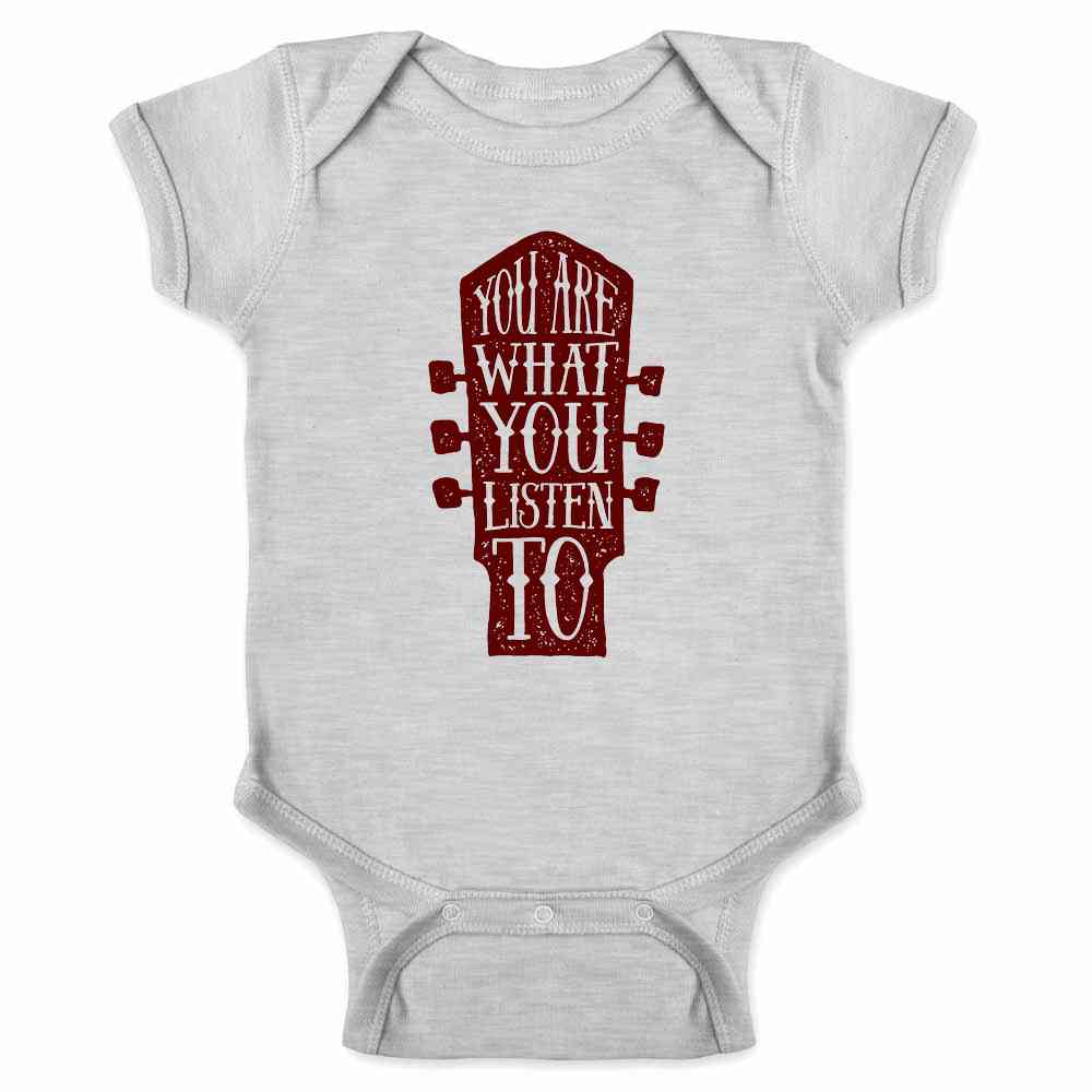 You Are What You Listen To Music Retro Vintage Guitar Band Baby Bodysuit