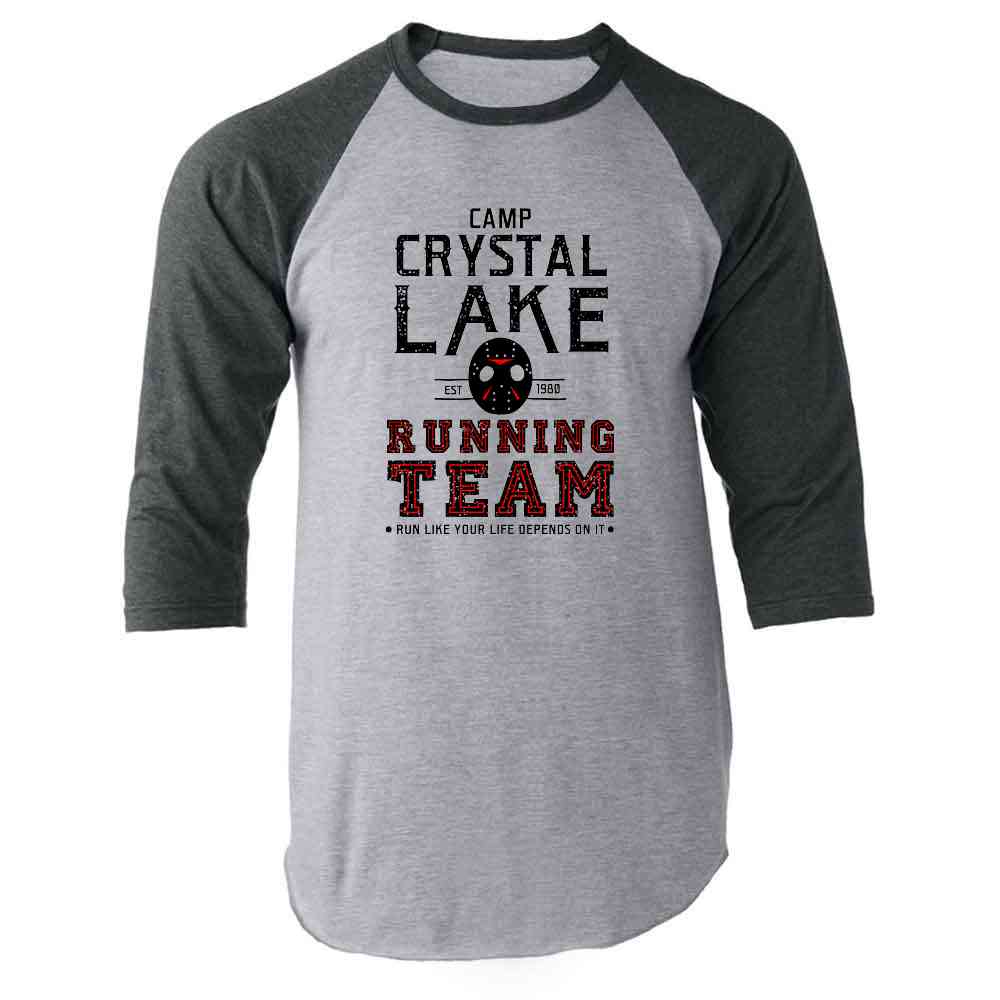 camp crystal lake running team t shirt