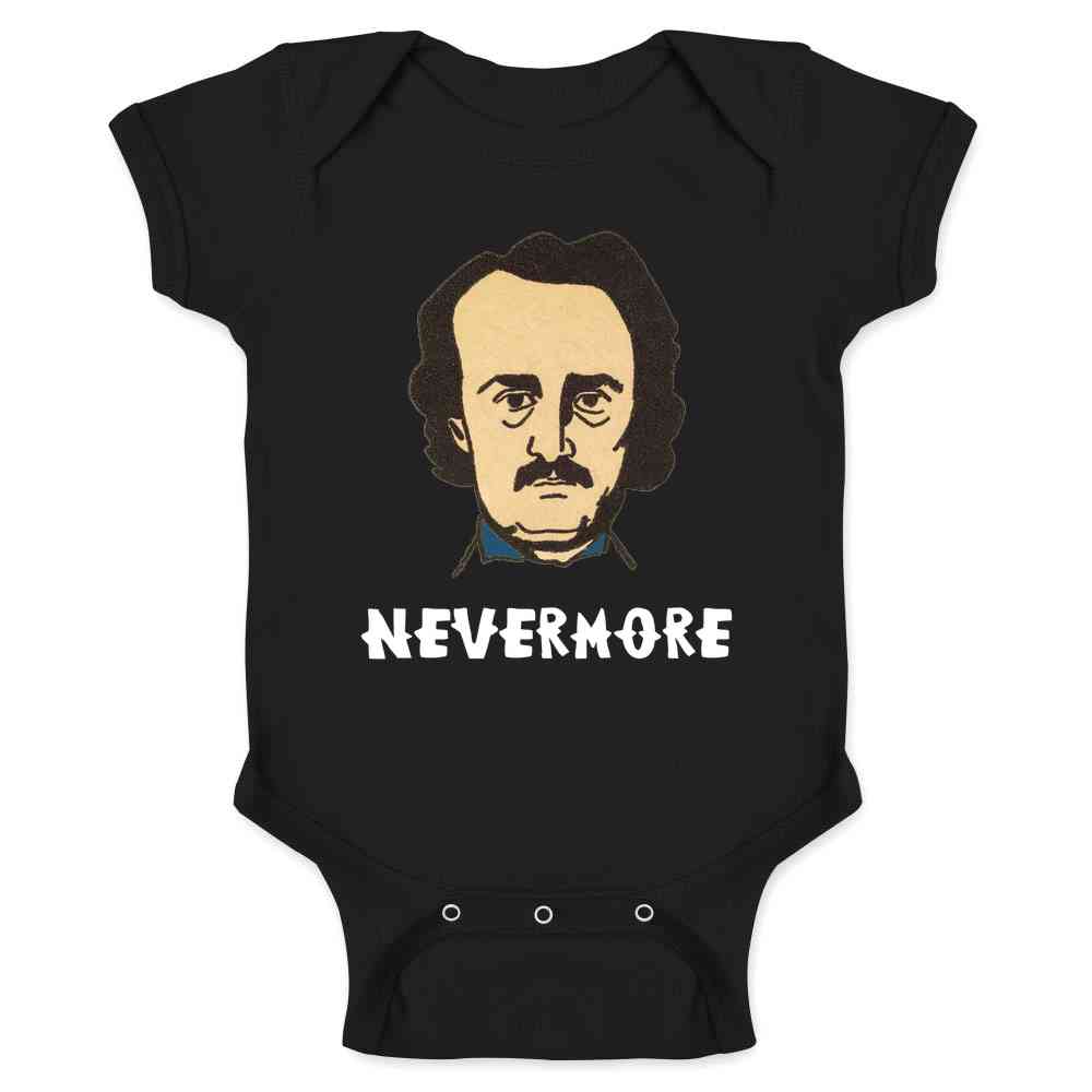 Edgar Allan Poe Nevermore Halloween Gothic Goth Baby Bodysuit