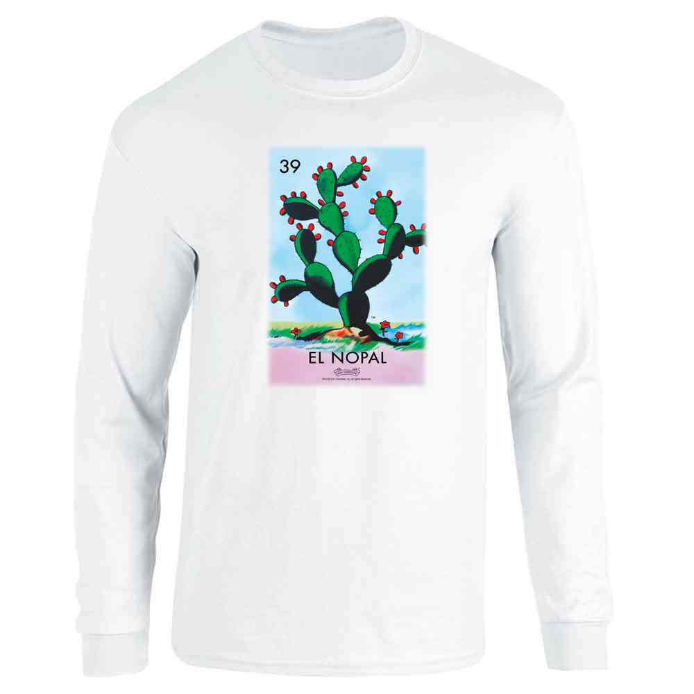 El Nopal Cactus Loteria Card Mexican Bingo Long Sleeve Long Sleeve T-Shirt / White / 2XL