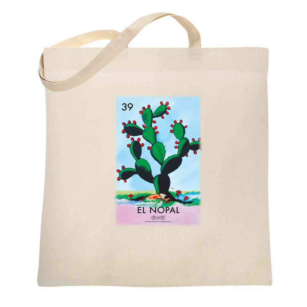 El Nopal Cactus Loteria Card Mexican Bingo Tote Bag
