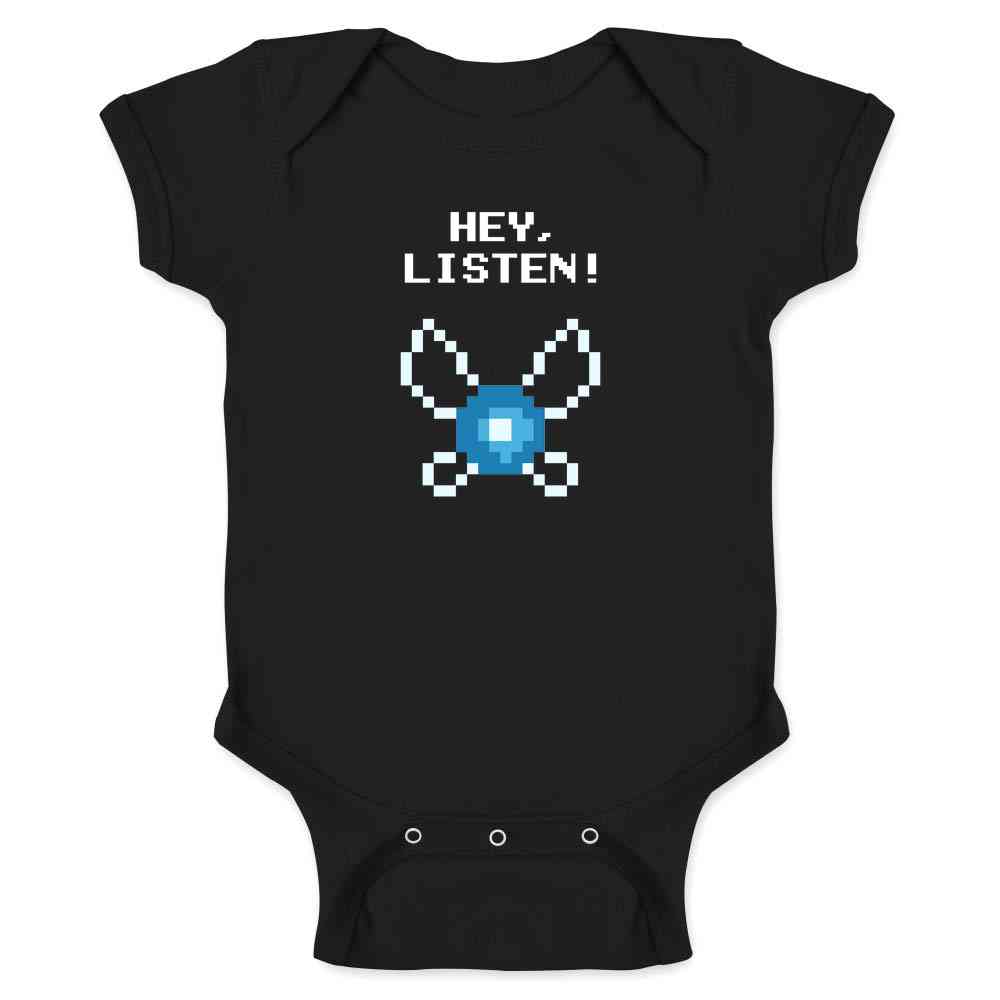 Hey Listen! Navi Video Gaming Gamer Funny Baby Bodysuit