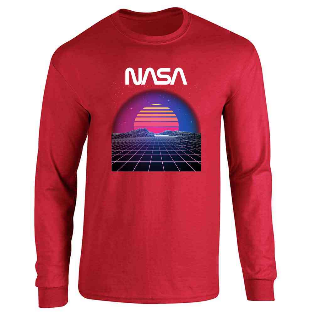 NASA Approved Retro Space Landscape 80s Electro Long Sleeve