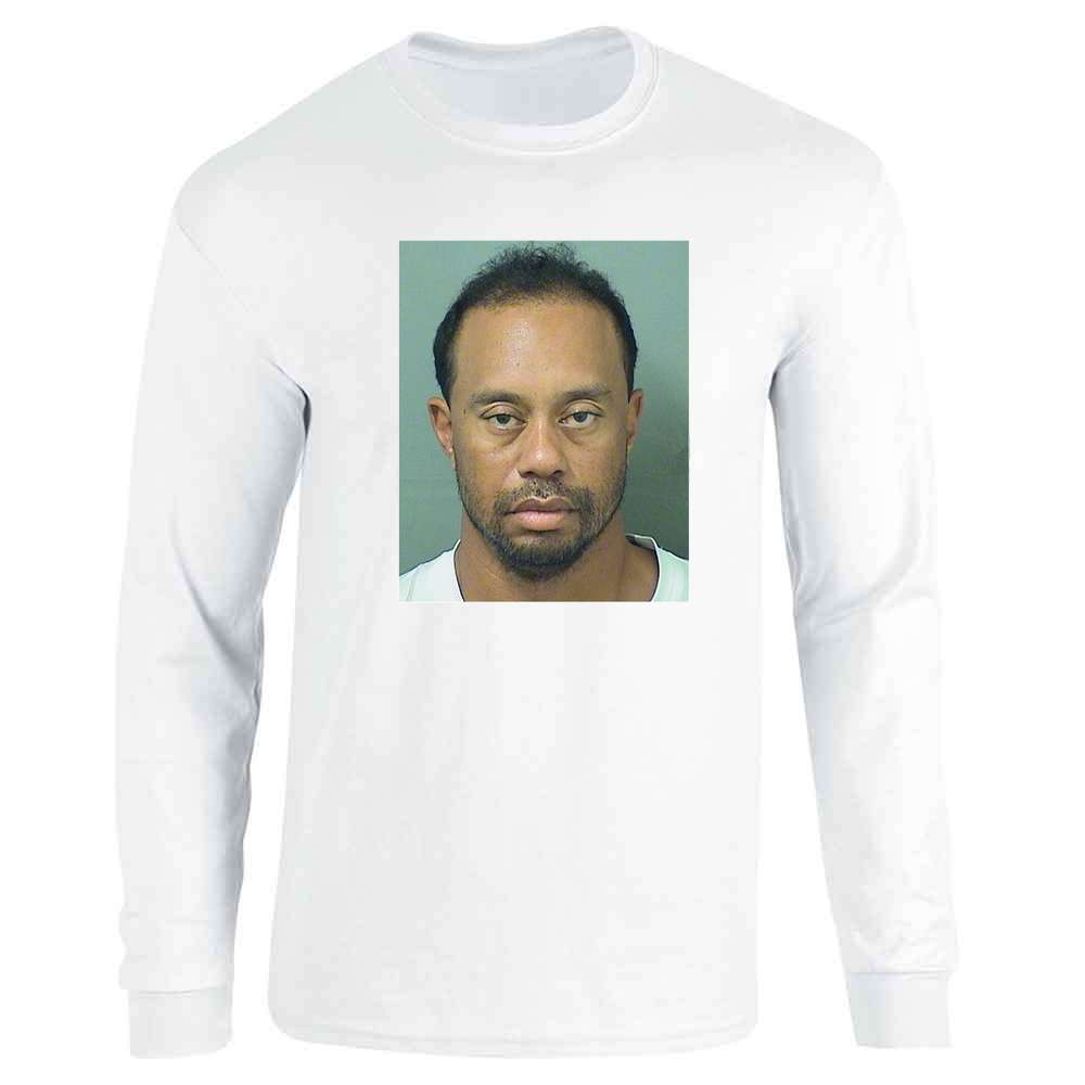Golf Goat Celebrity Mugshot Sports Funny Long Sleeve Long Sleeve T-Shirt / White / XL