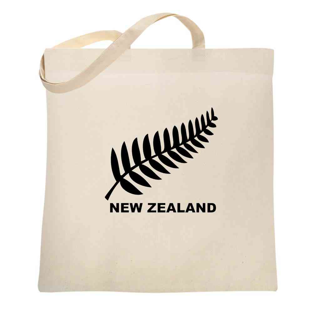 New Zealand Retro Soccer Rugby Kiwi Fern Crest Tote Bag