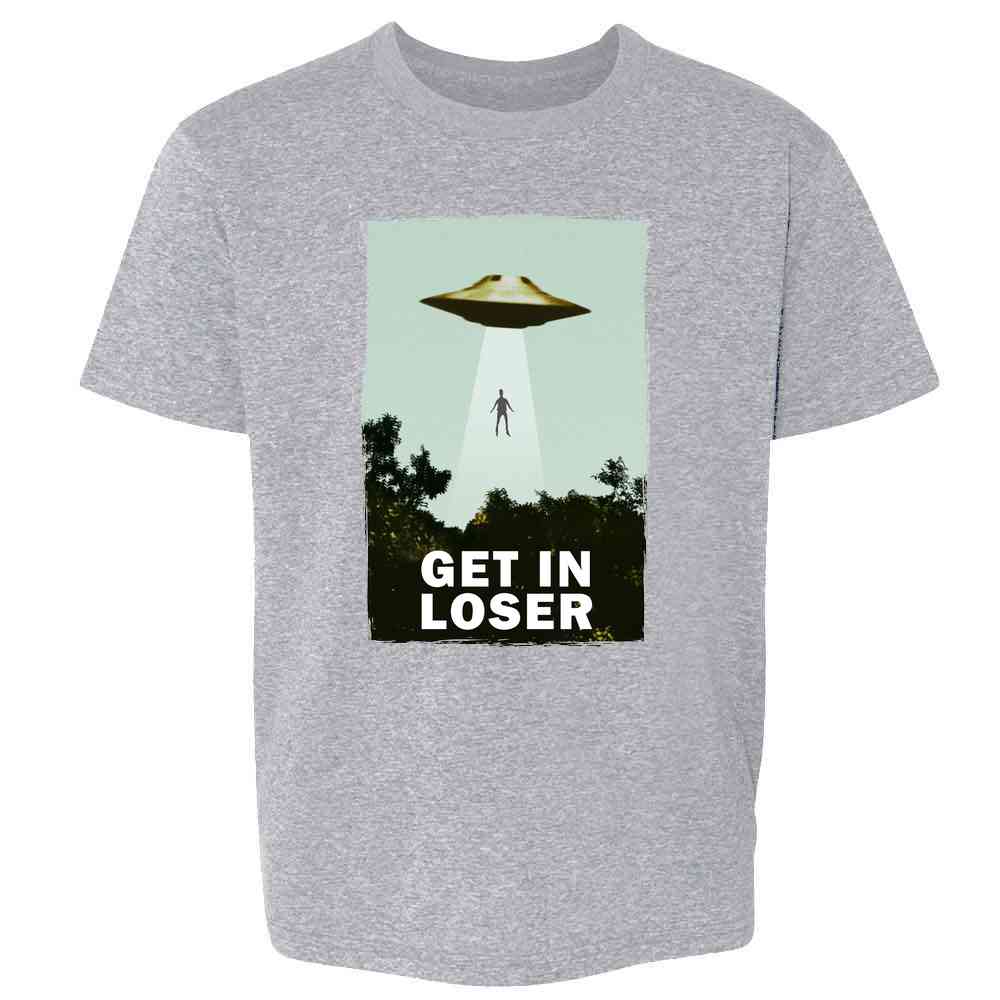 Get In Loser UFO Abduction I Want To Believe Funny Kids & Youth Tee