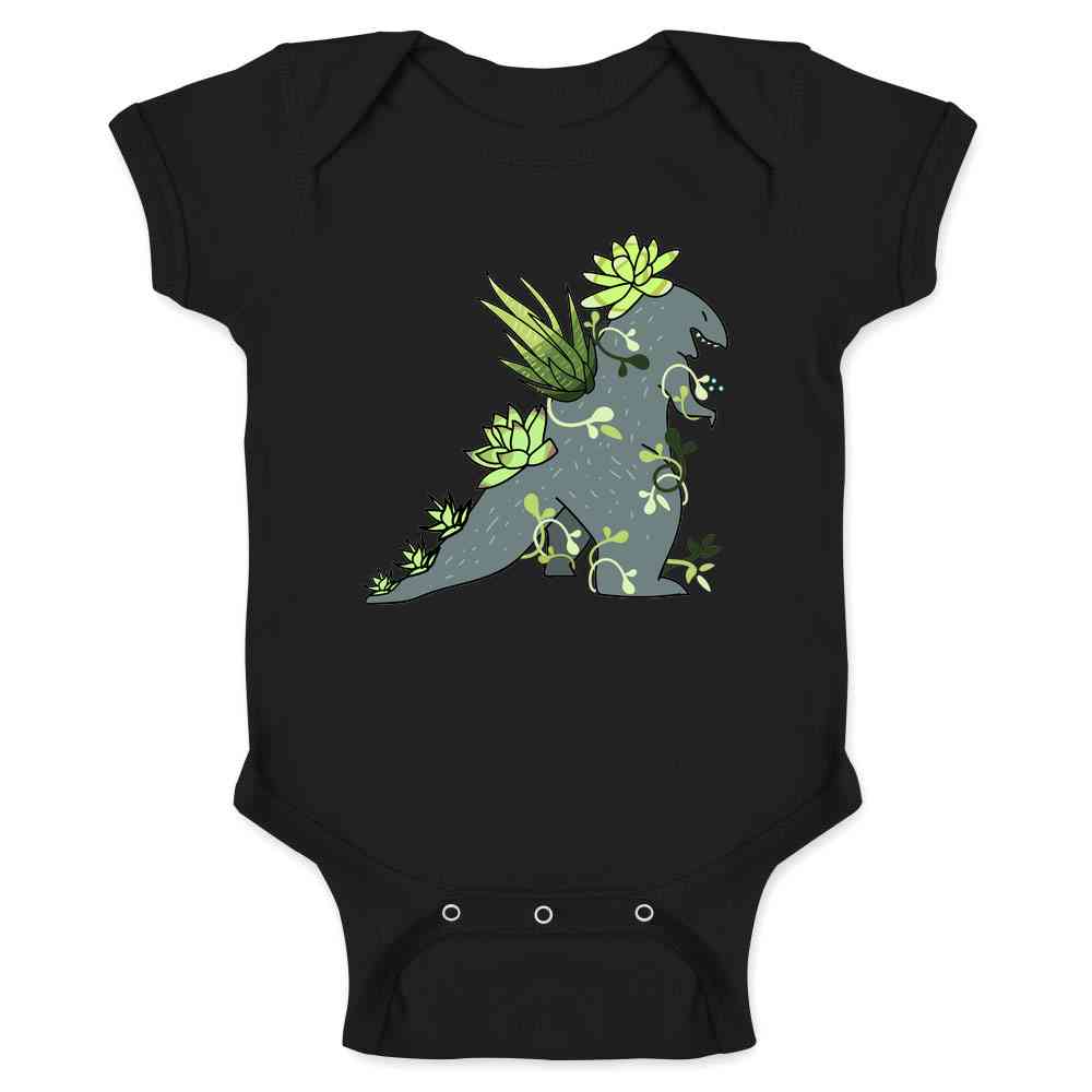 Plantzilla Succulent Kaiju Funny Monster Plants Baby Bodysuit