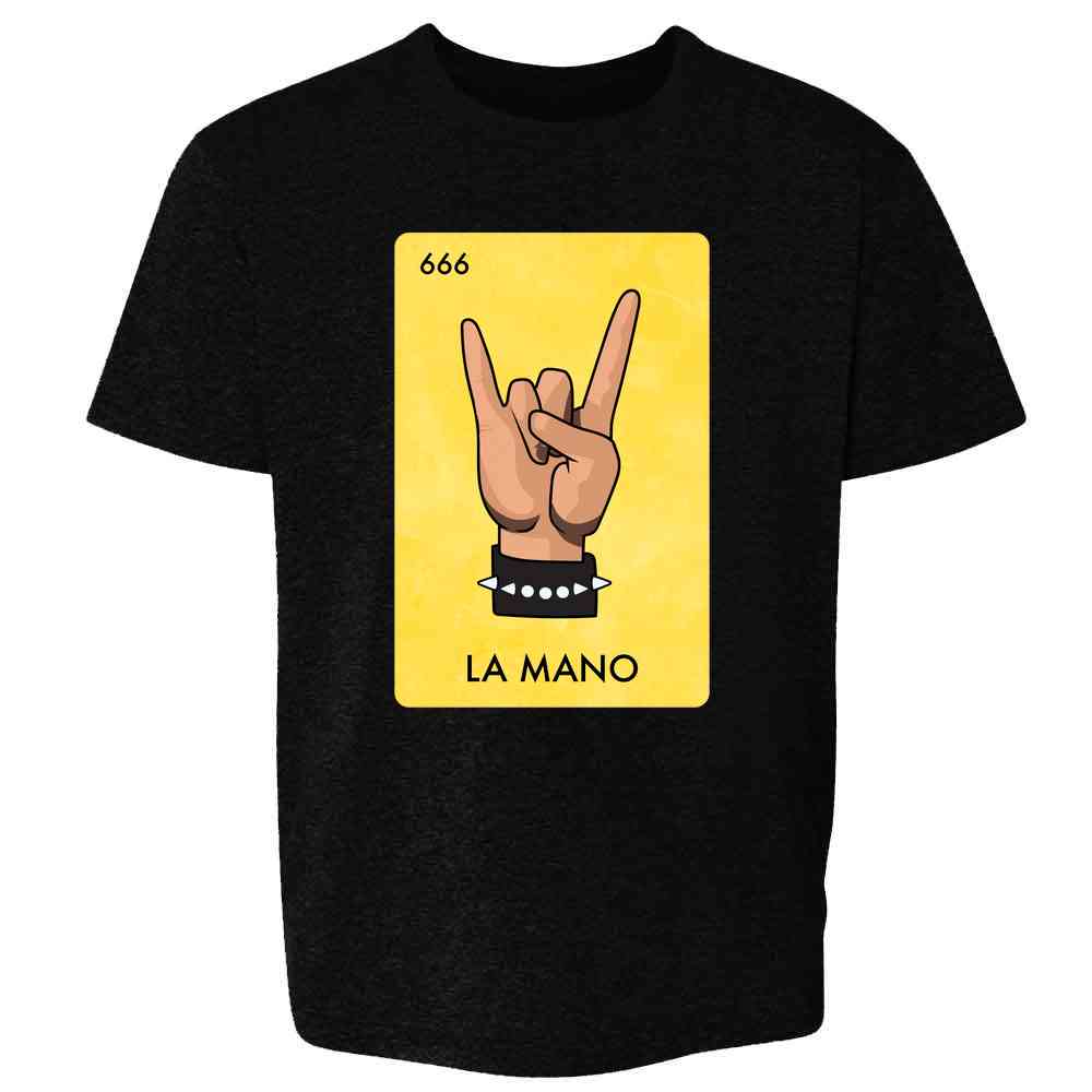 La Mano Mexican Lottery Parody Devil Horns Metal Kids & Youth Tee