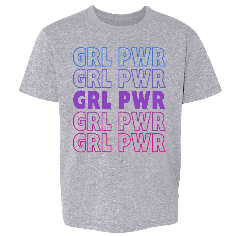 Grl Pwr Girl Power Retro Repeating Feminist Kids & Youth Tee