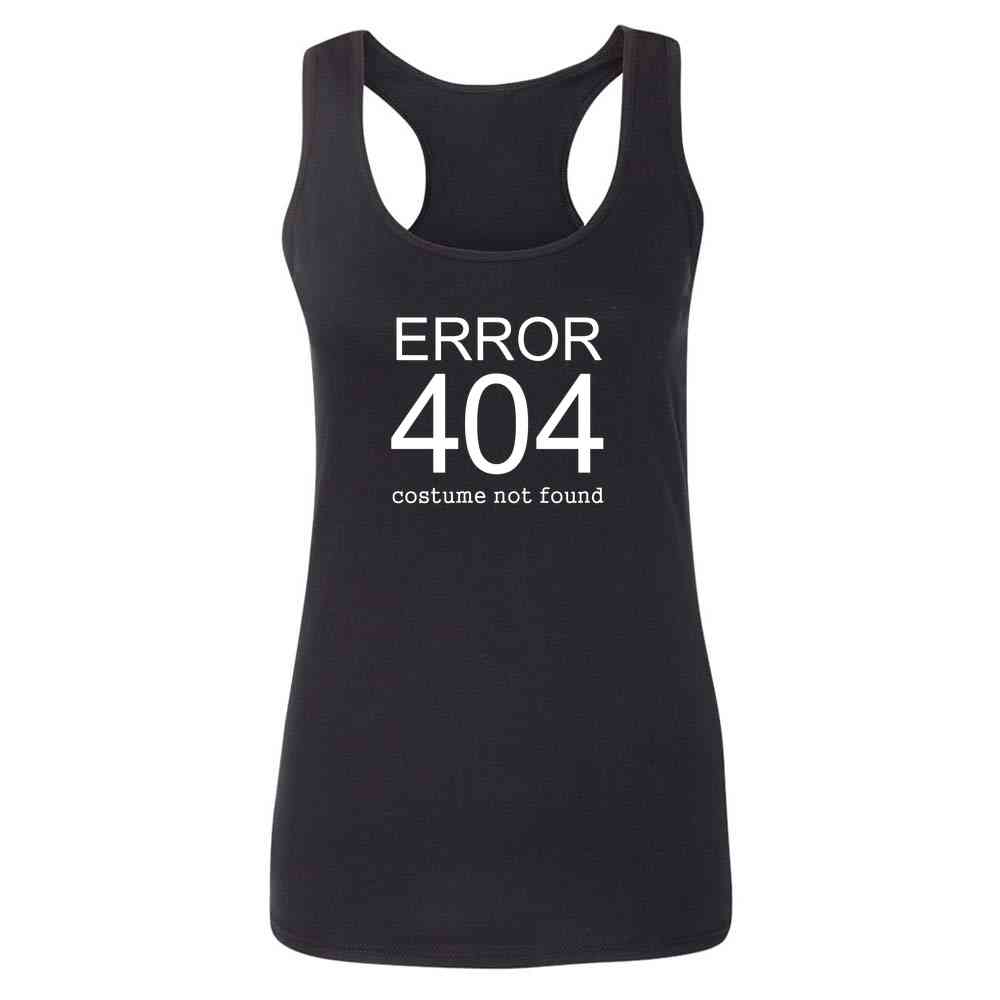 Error 404 Costume Not Found Funny Halloween Womens Tee & Tank