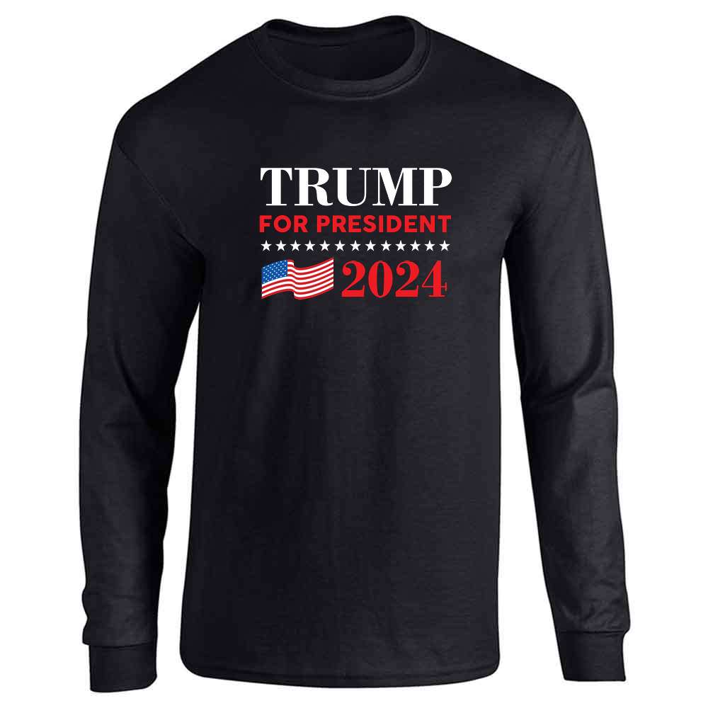 Donald Trump 2024 President Election MAGA 45 Long Sleeve