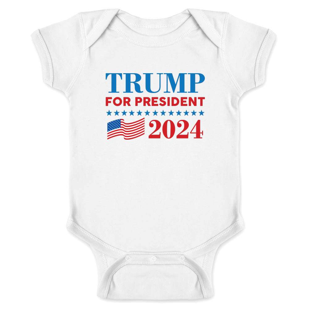 Donald Trump 2024 President Election MAGA 45 Baby Bodysuit
