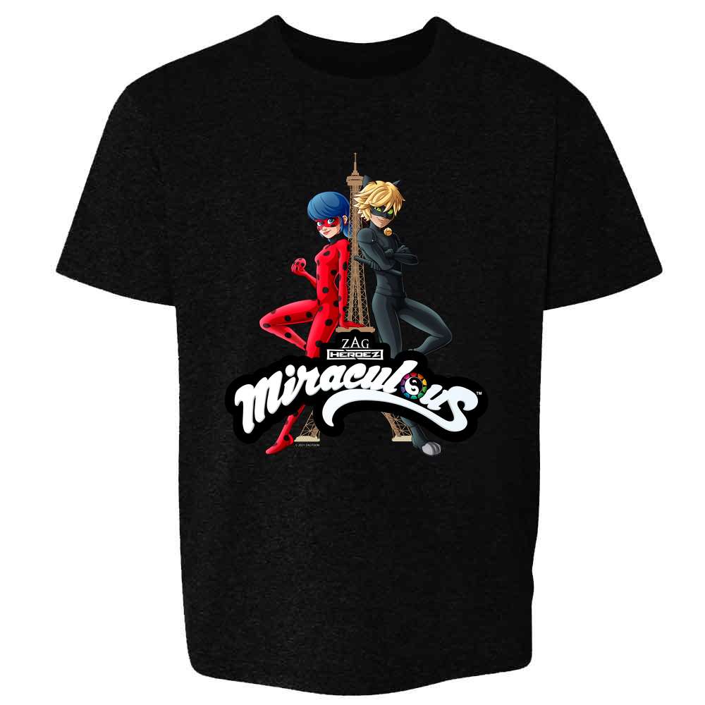Miraculous Ladybug and Cat Noir Merch Eiffel Tower Kids & Youth Tee