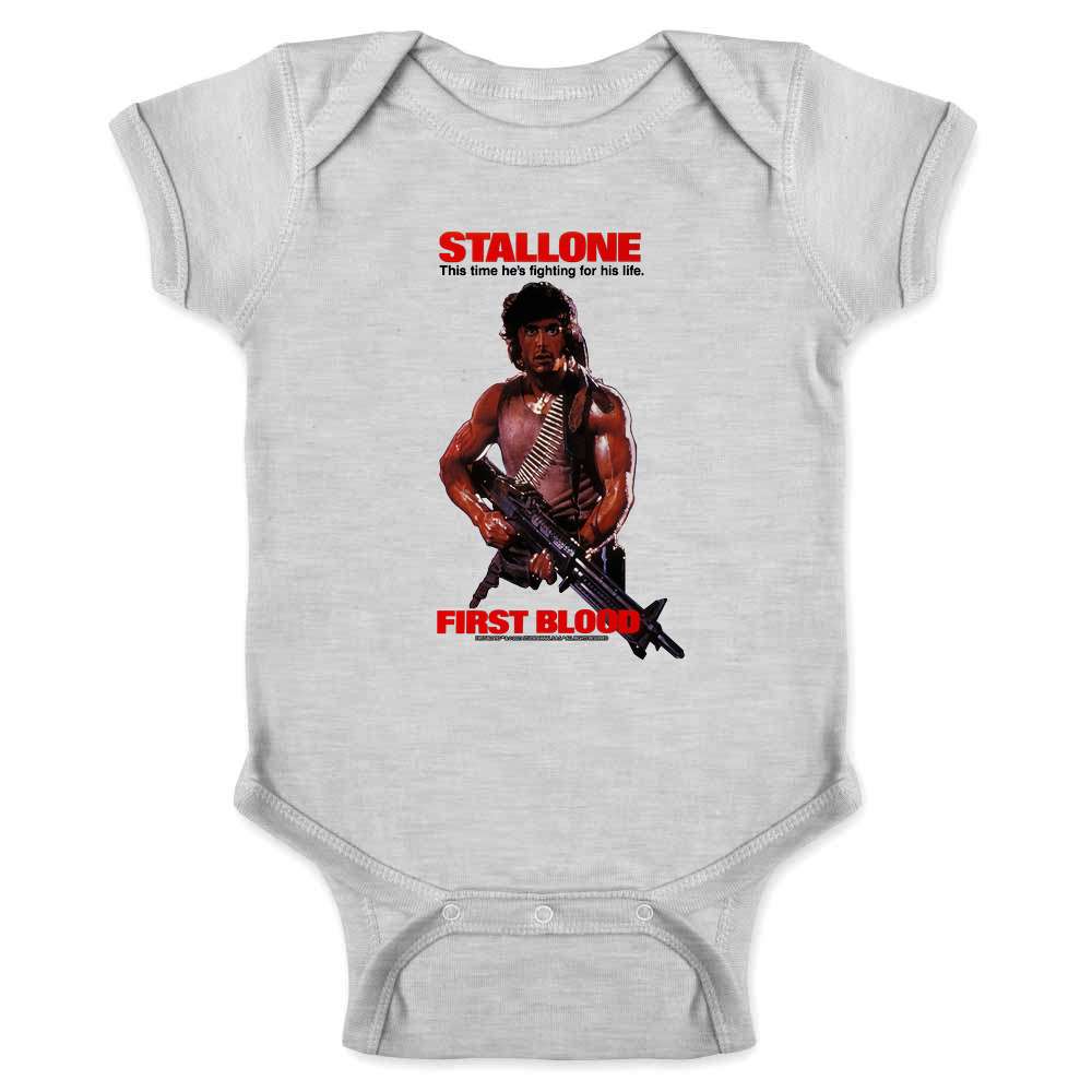 Rambo First Blood Stallone 80s Movie  Baby Bodysuit