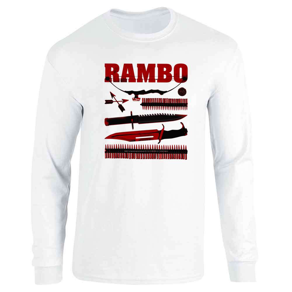 Rambo Weapons Arsenal Action 80s Movie  Long Sleeve