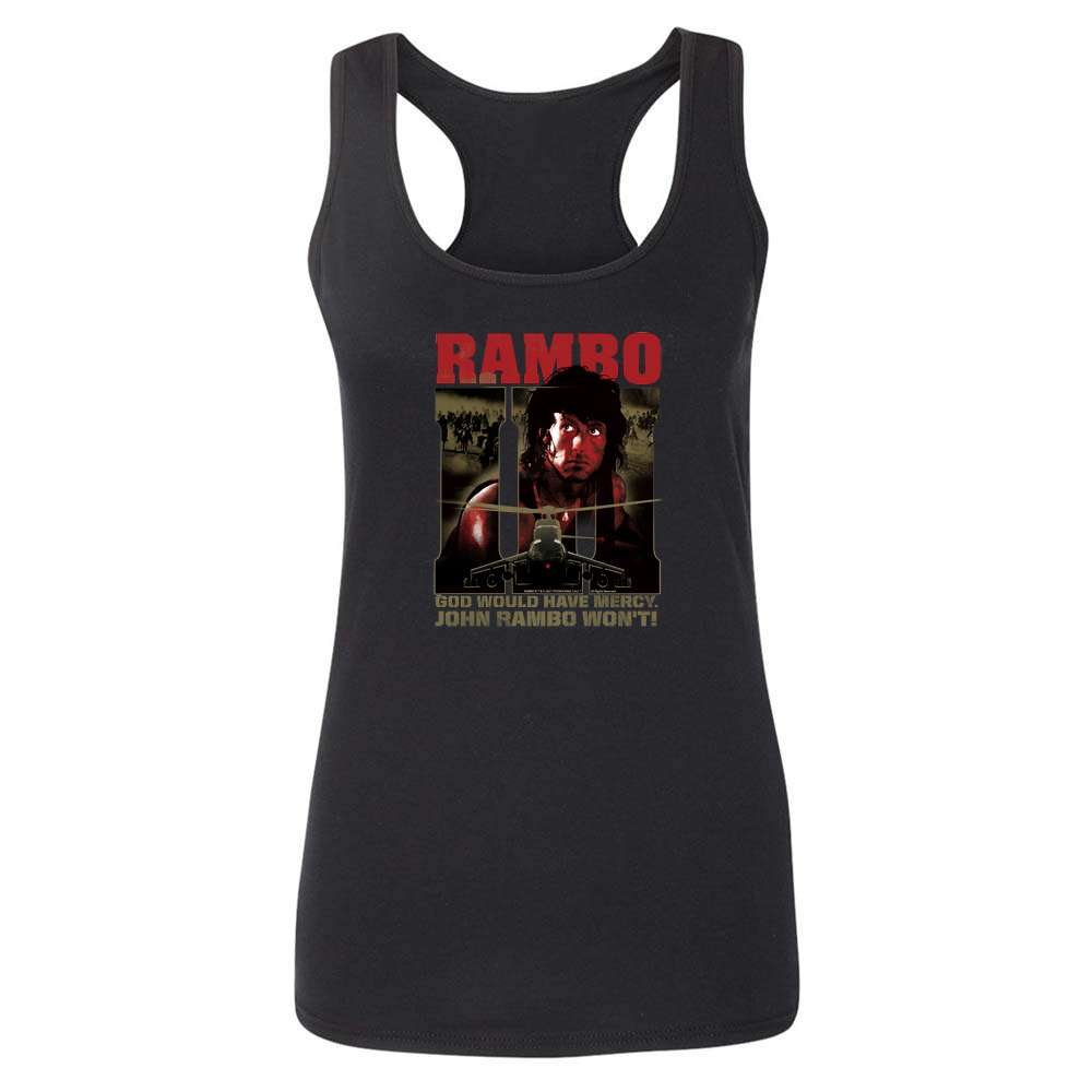 Rambo III God Would Have Mercy John Rambo Won&apos;t Womens Tee & Tank