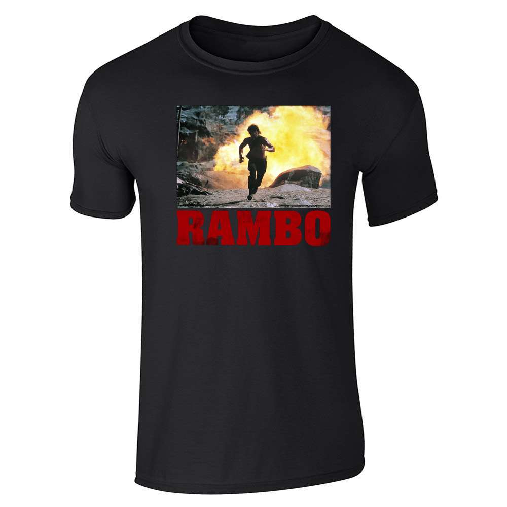 Rambo Running From Explosion 80s Movie Action Unisex Tee