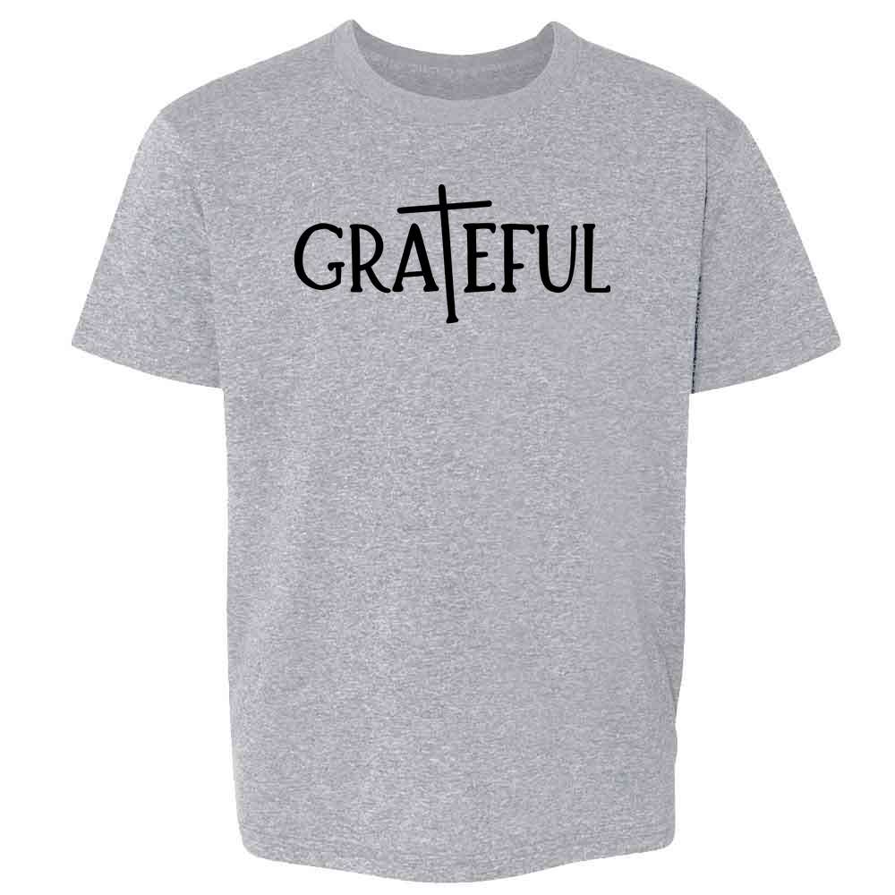 Grateful Cross Thankful Blessed Christian Kids & Youth Tee