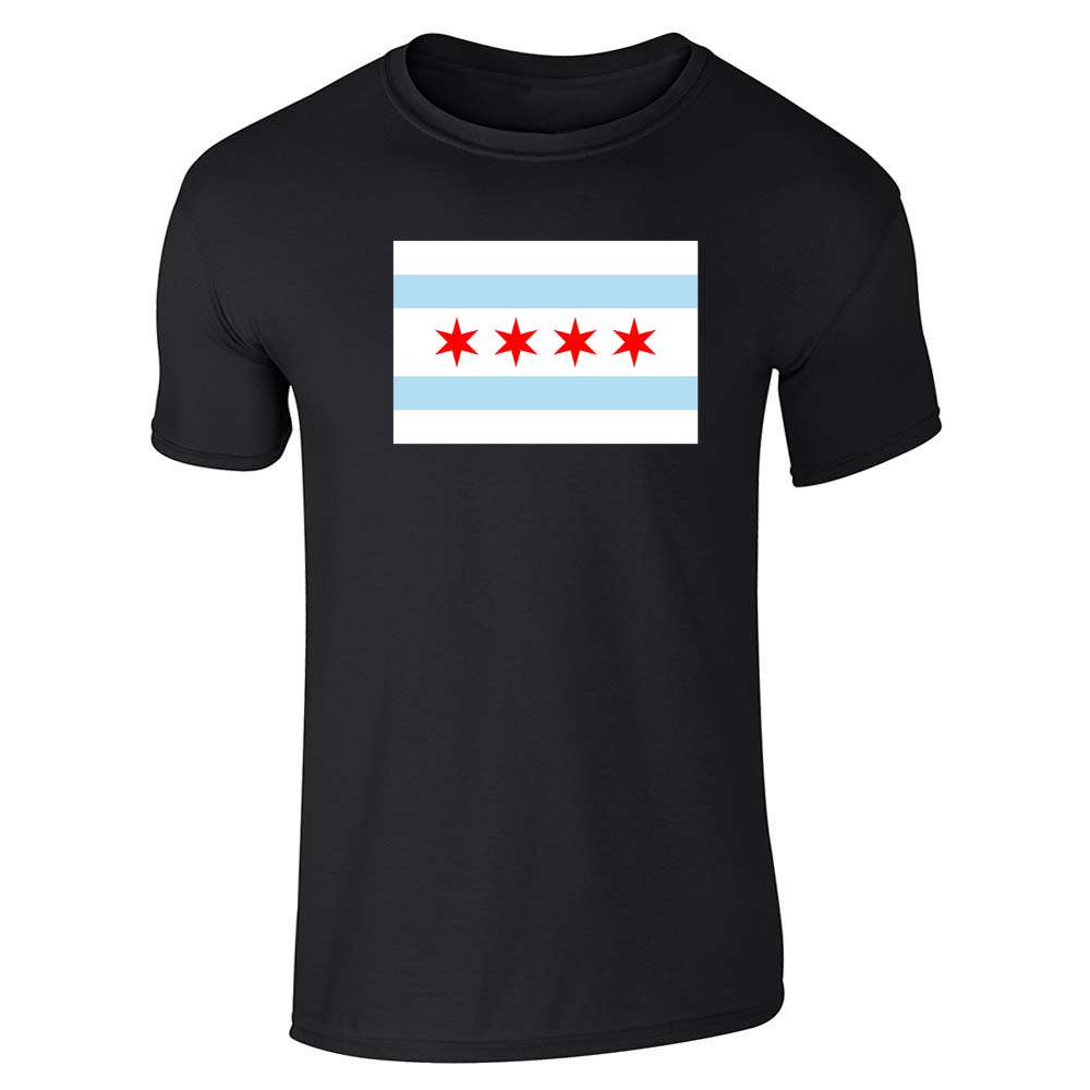 Chicago Illinois Flag Plain Unisex Tee