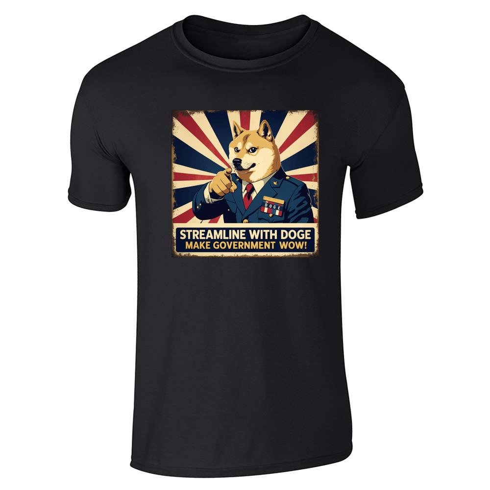 Donald Trump DOGE Streamline Make Government WOW Unisex Tee