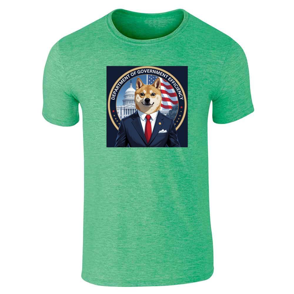 Donald Trump DOGE Shiba Inu In Suit Logo Capital  Unisex Tee