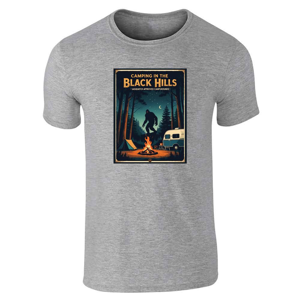South Dakota Camping In The Black Hills Sasquatch  Unisex Tee