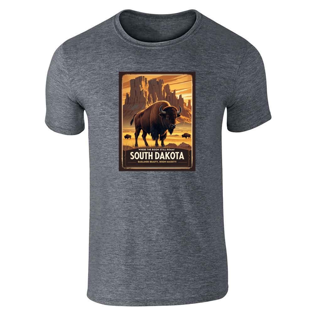 South Dakota Where Bison Still Roam Badlands  Unisex Tee