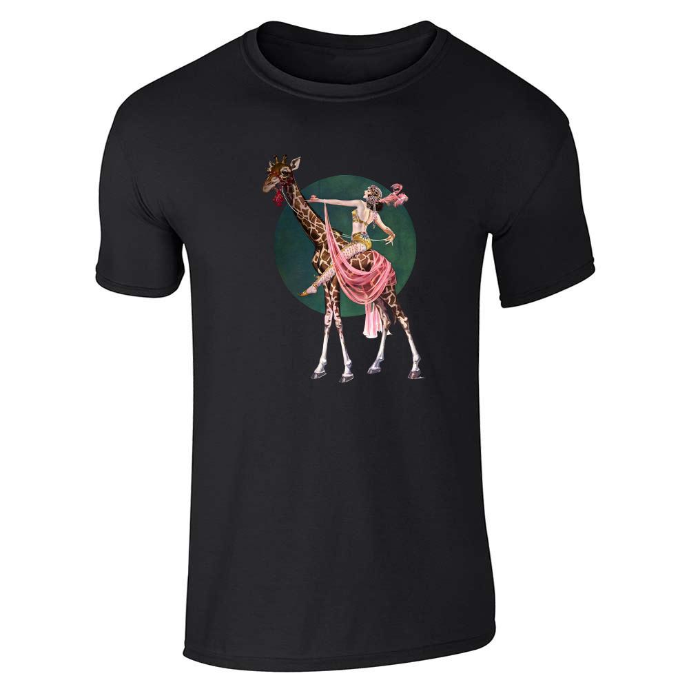 Enchanted Art Deco Woman On Giraffe  Unisex Tee
