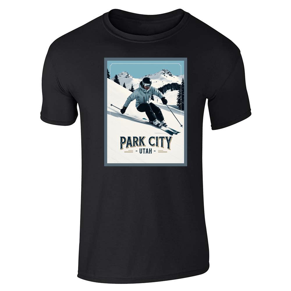 Utah Park City Skiing Retro Travel  Unisex Tee