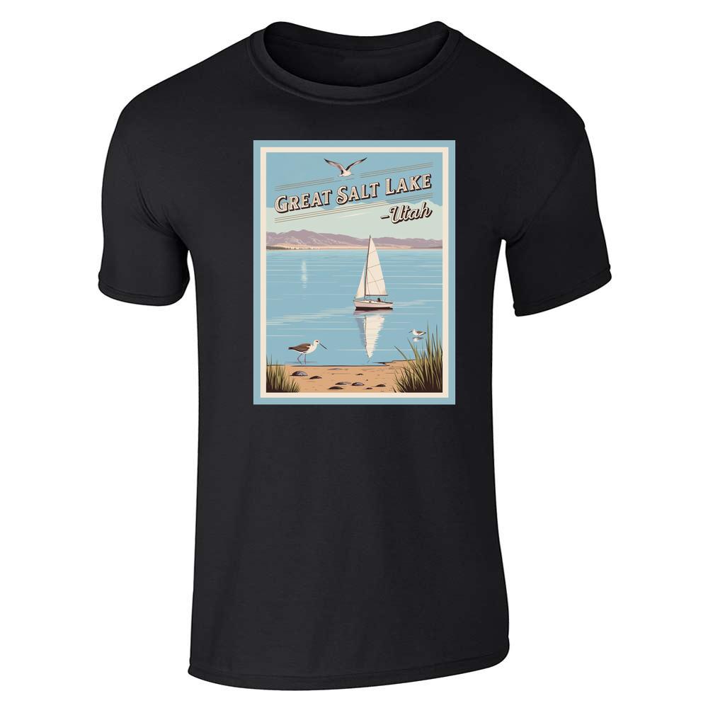 Utah Great Salt Lake Retro Travel Unisex Tee
