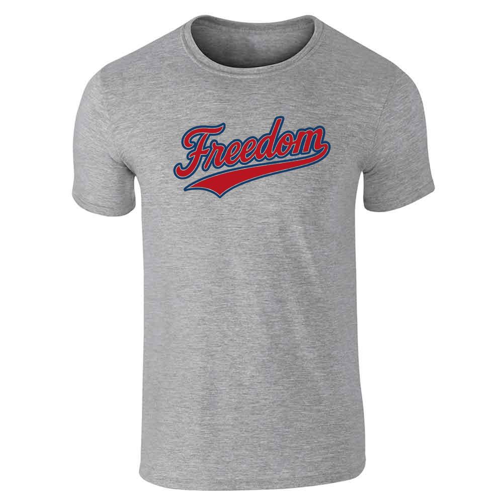 Freedom Baseball Swoosh American Pride Patriotic Unisex Tee