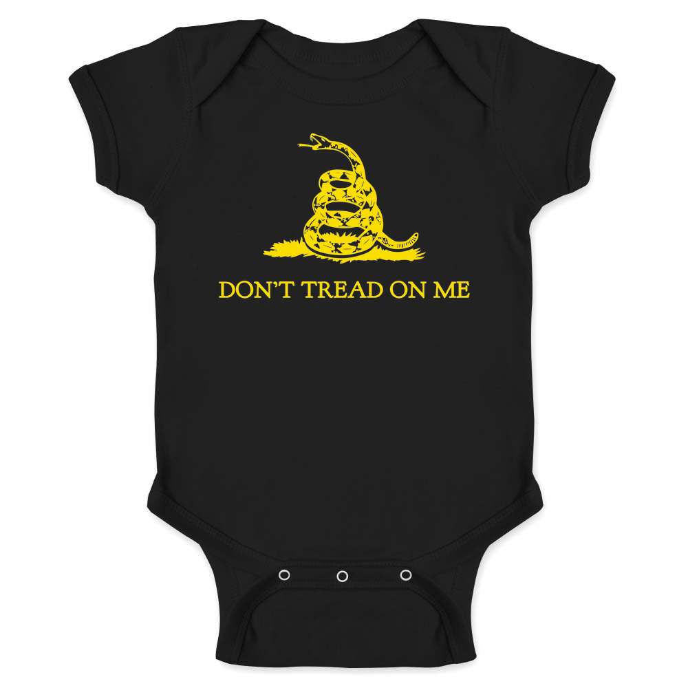 Dont Tread On Me Gadsden Flag Rattlesnake USA Revolution Baby Bodysuit