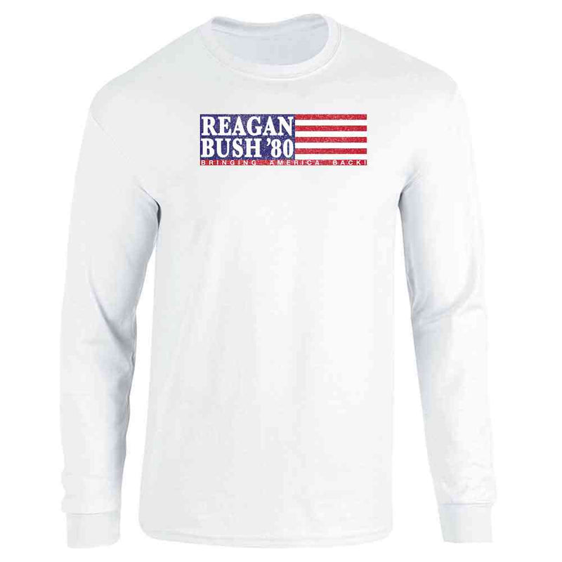 Ronald Reagan George Bush Retro Campaign Long Sleeve