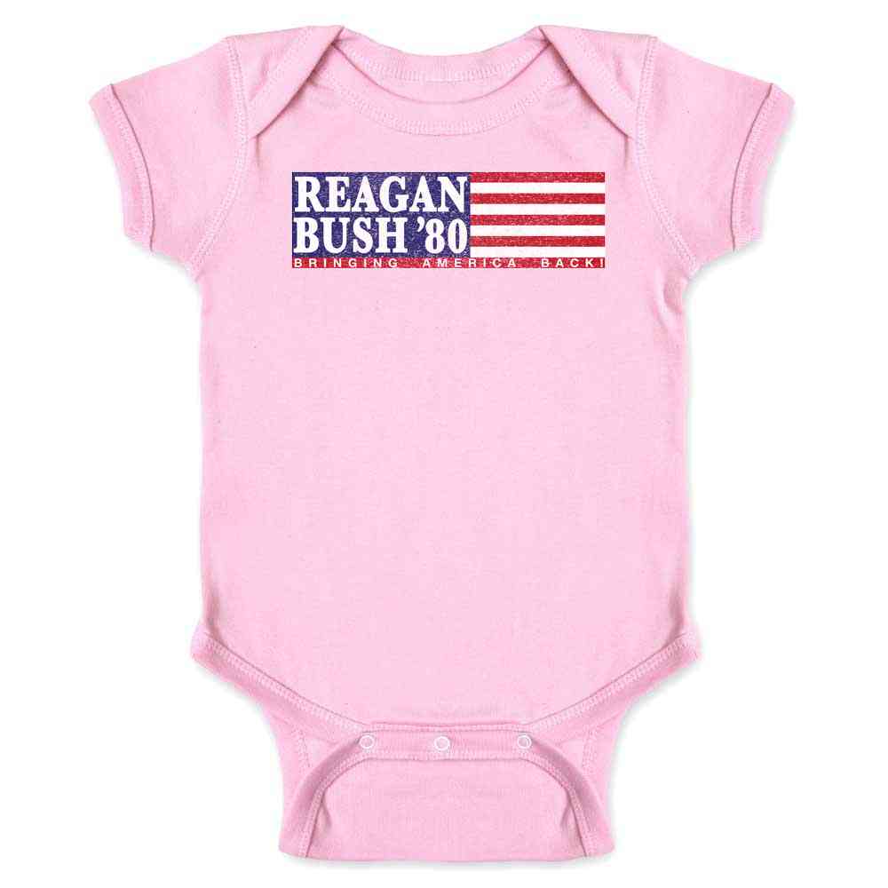 Ronald Reagan George Bush Retro Campaign Baby Bodysuit
