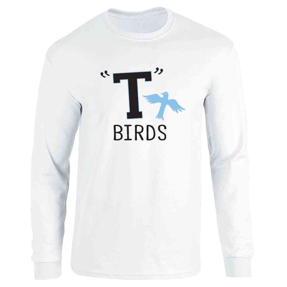 T Birds Tbird Gang Logo Retro 50s 60s Cosplay Long Sleeve