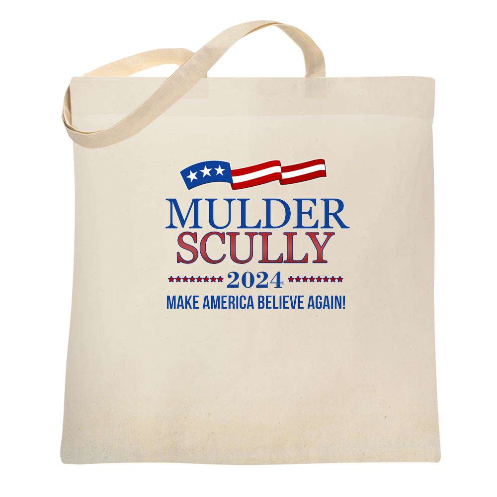 Mulder &amp; Scully 2024 Make America Believe Again Tote Bag