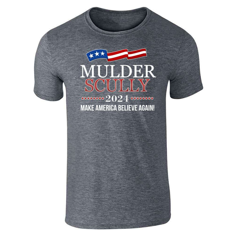 Mulder &amp; Scully 2024 Make America Believe Again Unisex Tee