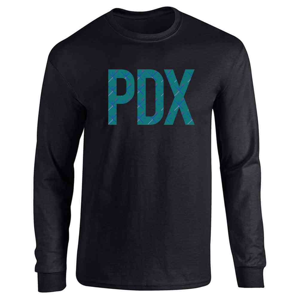 Portland PDX Airport Carpet Design Long Sleeve