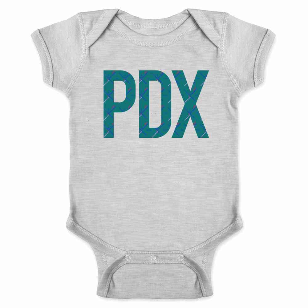 Portland PDX Airport Carpet Design Baby Bodysuit