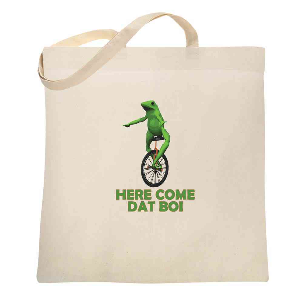 Here Come Dat Boi Meme Frog Funny Unicycle  Tote Bag