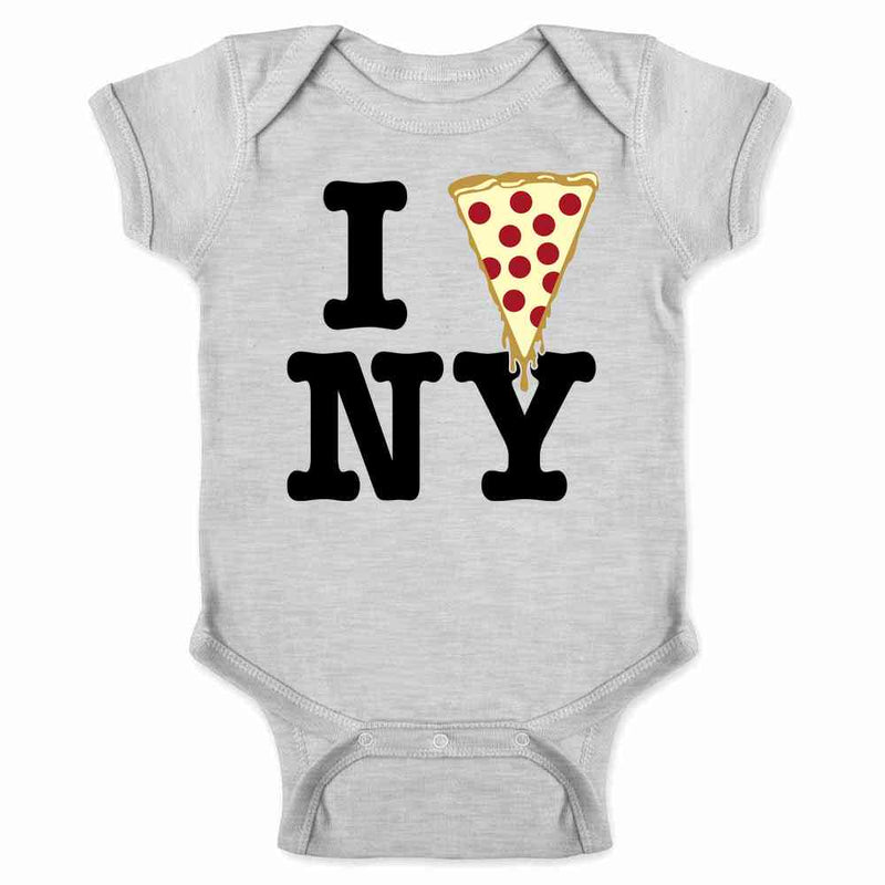 I Pizza New York Funny Slice Graphic Love NYC  Baby Bodysuit