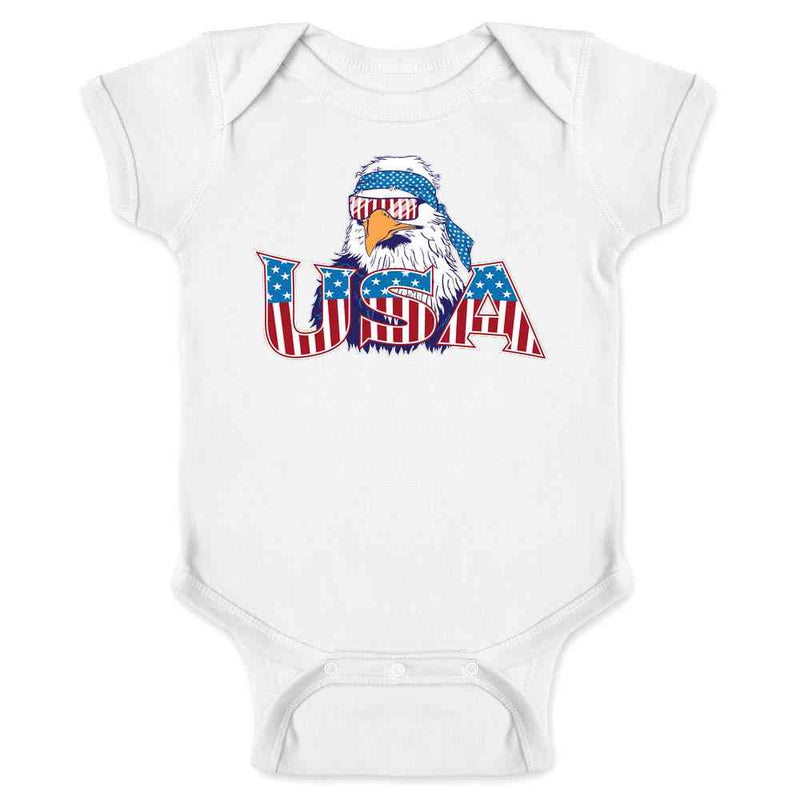 USA Epic Patriot Bald Eagle 4th of July Patriotic Baby Bodysuit