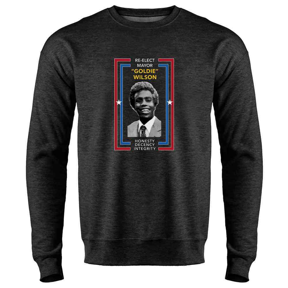 Re-Elect Mayor Goldie Wilson Campaign Retro 80s Long Sleeve – Gotham Gifts  | Pop Threads