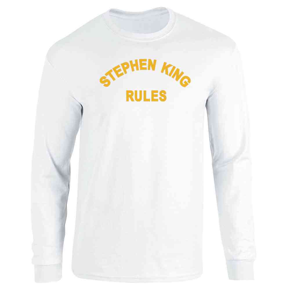 Stephen King Rules Horror Movie Funny Retro 80s Long Sleeve